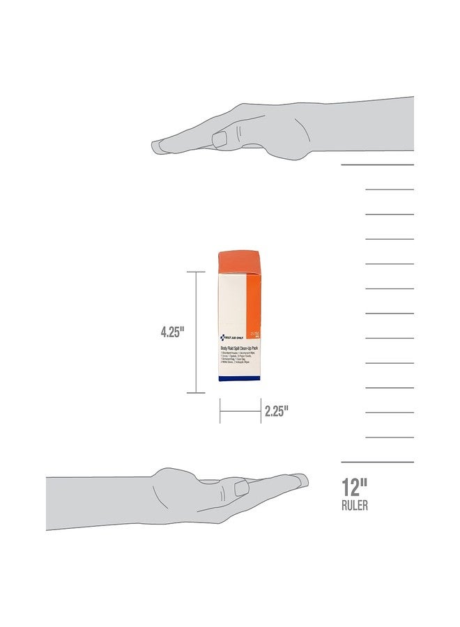 فرست أيد أونلي مجموعة تنظيف انسكابات مسببات الأمراض المنقولة بالدم (BBP) من 20 قطعة، معتمدة من إدارة السلامة والصحة المهنية (OSHA) للإسعافات الأولية فقط - Image 4